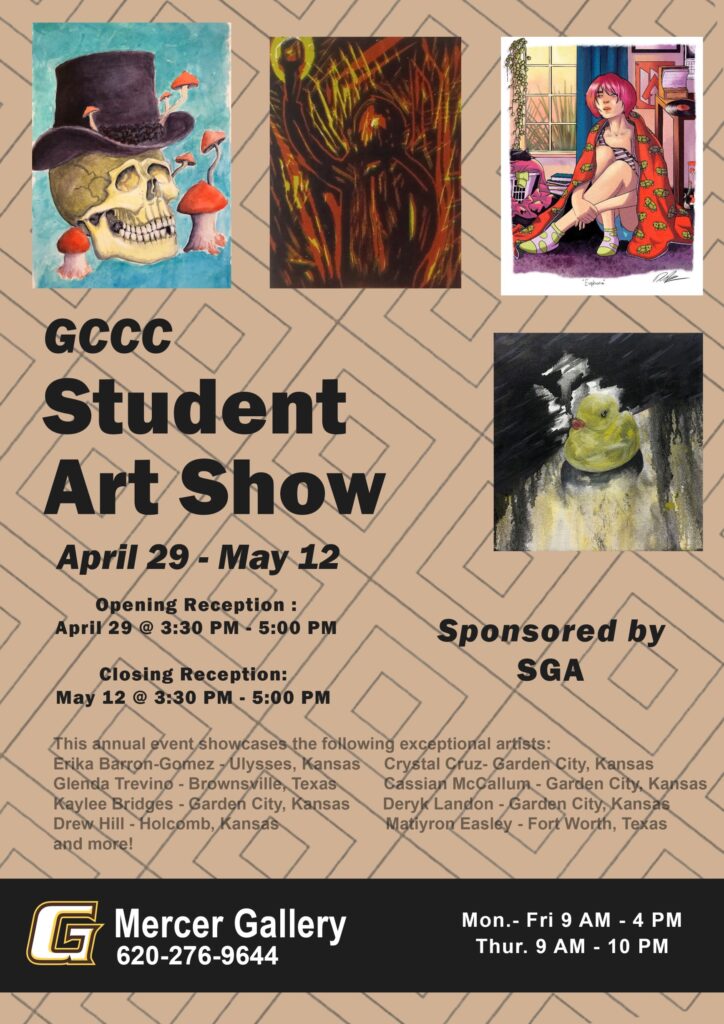 Annual GCCC Student Art Exhibition Opens April 29th – Western Kansas News
